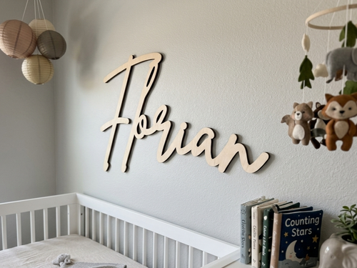 Custom Baby Nursery & Kids Bedroom Laser Cut Name Sign | 24 inches+